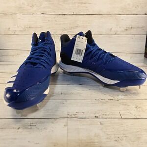 NWT Adidas Icon Bounce Mid Baseball Cleats Royal Blue White CG5177 Mens 12.5